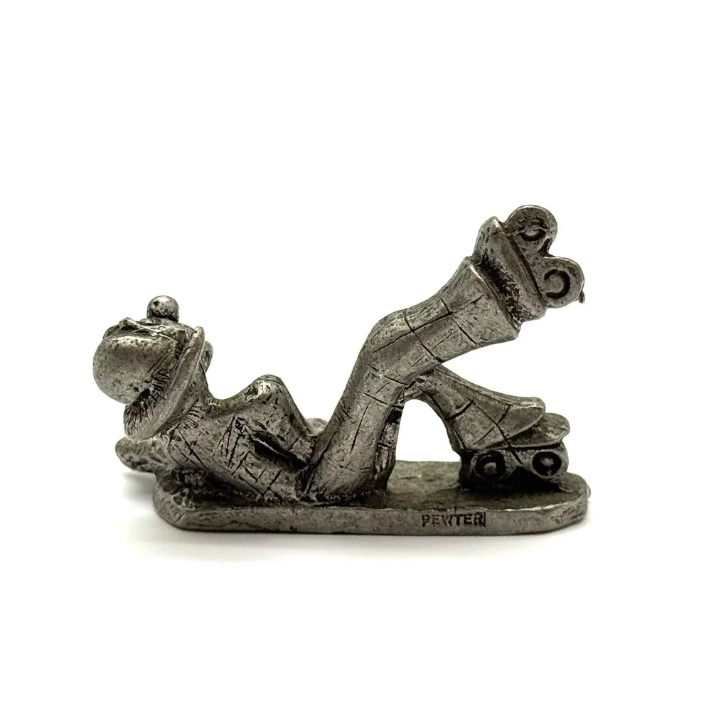 Pewter Clown Figures Vintage Set 2 Miniature Circus Collectibles
